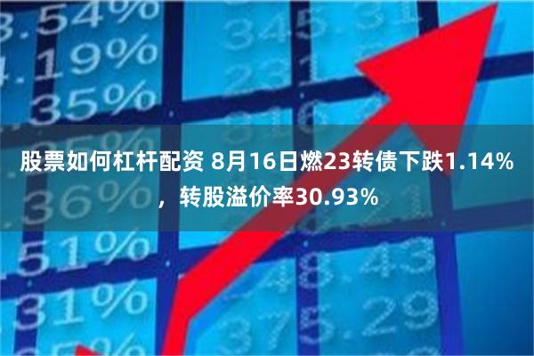 股票如何杠杆配资 8月16日燃23转债下跌1.14%，转股溢价率30.93%