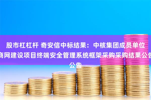 股市杠杠杆 奇安信中标结果：中核集团成员单位商网建设项目终端安全管理系统框架采购采购结果公告