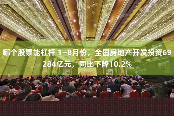 哪个股票能杠杆 1—8月份，全国房地产开发投资69284亿元，同比下降10.2%
