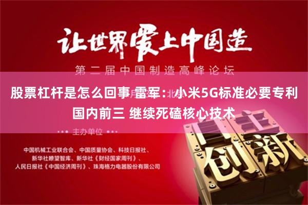 股票杠杆是怎么回事 雷军：小米5G标准必要专利国内前三 继续死磕核心技术