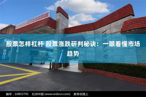 股票怎样杠杆 股票涨跌研判秘诀：一眼看懂市场趋势