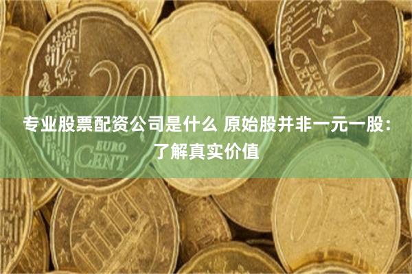 专业股票配资公司是什么 原始股并非一元一股：了解真实价值