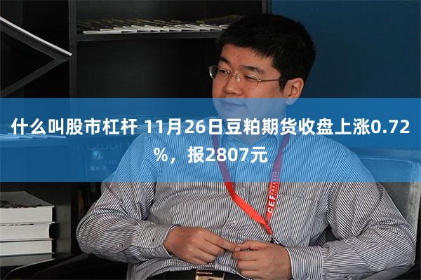 什么叫股市杠杆 11月26日豆粕期货收盘上涨0.72%，报2807元