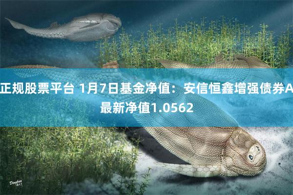 正规股票平台 1月7日基金净值：安信恒鑫增强债券A最新净值1.0562