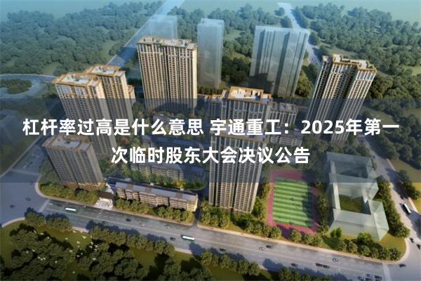杠杆率过高是什么意思 宇通重工：2025年第一次临时股东大会决议公告