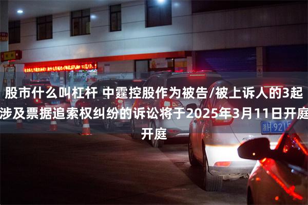 股市什么叫杠杆 中霆控股作为被告/被上诉人的3起涉及票据追索权纠纷的诉讼将于2025年3月11日开庭