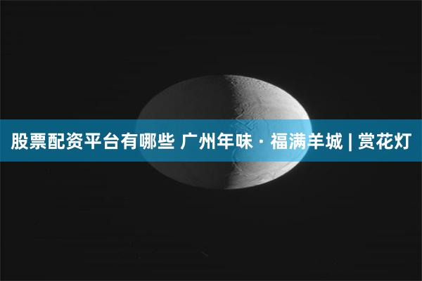 股票配资平台有哪些 广州年味 · 福满羊城 | 赏花灯