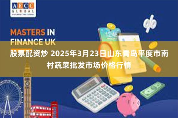 股票配资炒 2025年3月23日山东青岛平度市南村蔬菜批发市场价格行情