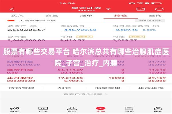 股票有哪些交易平台 哈尔滨总共有哪些治腺肌症医院_子宫_治疗_内膜