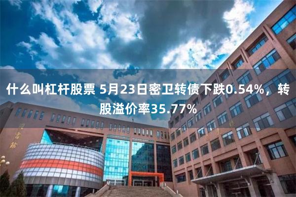 什么叫杠杆股票 5月23日密卫转债下跌0.54%，转股溢价率35.77%