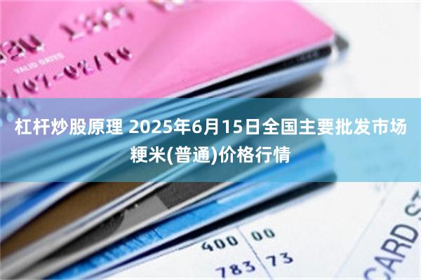 杠杆炒股原理 2025年6月15日全国主要批发市场粳米(普通)价格行情