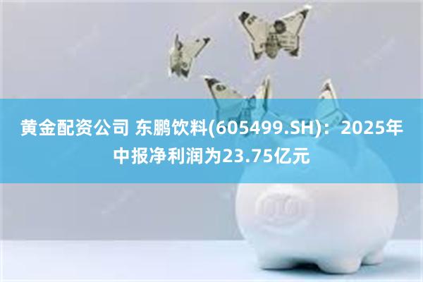黄金配资公司 东鹏饮料(605499.SH)：2025年中报净利润为23.75亿元