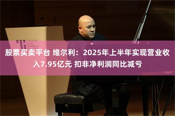 股票买卖平台 维尔利：2025年上半年实现营业收入7.95亿元 扣非净利润同比减亏