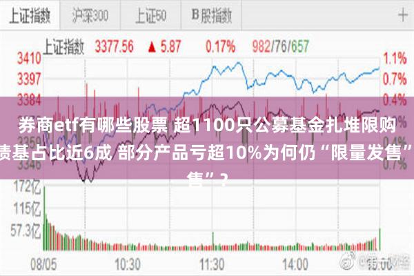 券商etf有哪些股票 超1100只公募基金扎堆限购 债基占比近6成 部分产品亏超10%为何仍“限量发售”？
