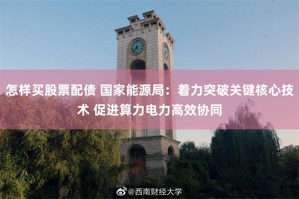 怎样买股票配债 国家能源局：着力突破关键核心技术 促进算力电力高效协同