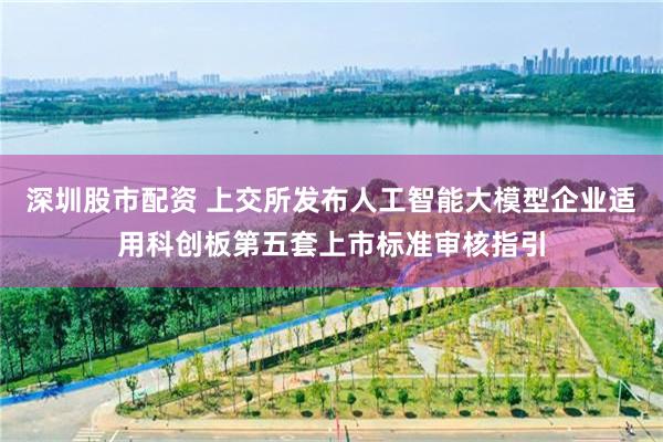 深圳股市配资 上交所发布人工智能大模型企业适用科创板第五套上市标准审核指引
