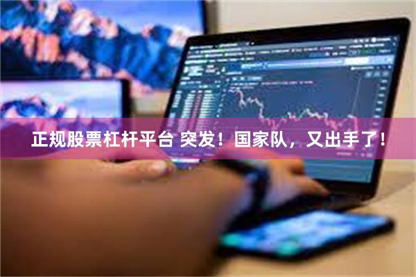 正规股票杠杆平台 突发！国家队，又出手了！