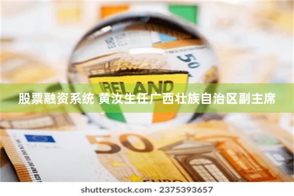 股票融资系统 黄汝生任广西壮族自治区副主席