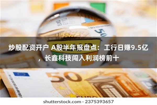 炒股配资开户 A股半年报盘点：工行日赚9.5亿，长鑫科技闯入利润榜前十